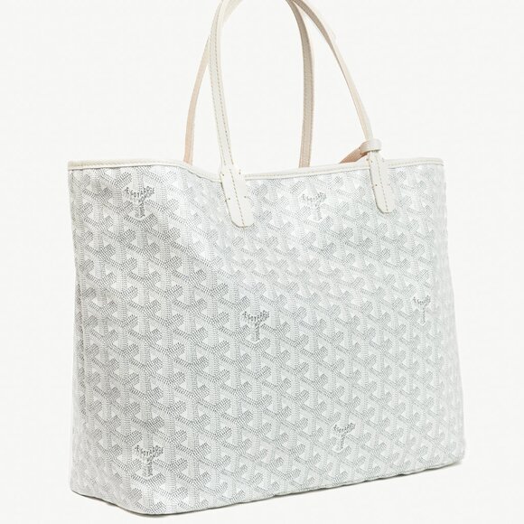 Goyard Saint Louis PM White Goyardine Canvas Tote - Picture 2 of 11